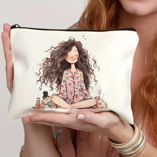 Cute Girl Makeup Zipper Bag